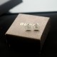 Gucci Symmetrical GG Frosted Surface Gold Silver Rose Gold Stud Earrings