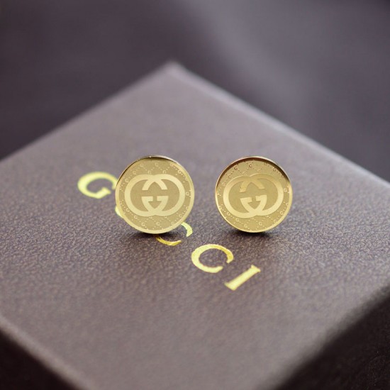 Gucci Circular Shape GG Logo Exquisite Pattern Earrings
