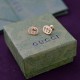 Gucci Symmetrical GG Frosted Surface Gold Silver Rose Gold Stud Earrings